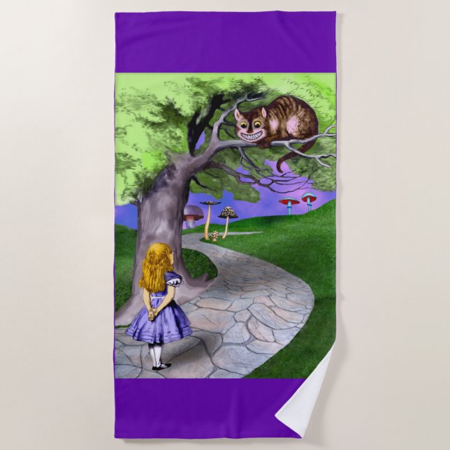 Serviette De Plage Les Aventures d'Alice au pays des merveilles (Devant)