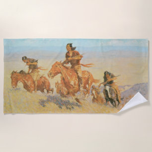 Serviette De Plage Les Coureurs de Buffalo, Big Horn Basin de Remingt
