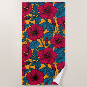 Serviette De Plage Les fleurs d'Hibiscus