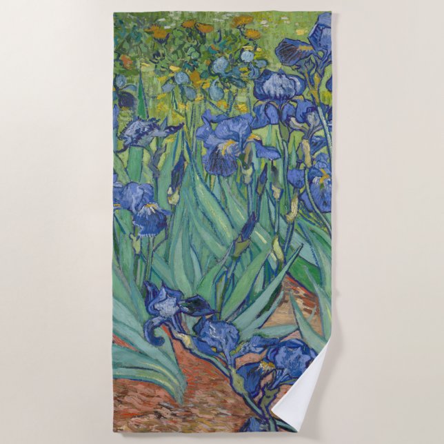 Serviette De Plage Les iris de Van Gogh (Devant)