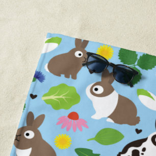 Serviette De Plage Les lapins Et Leurs Traitements Motif
