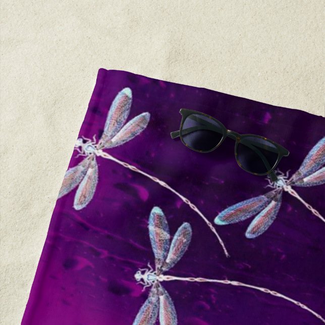 Serviette De Plage Les libellules dans l'eau (En situation)