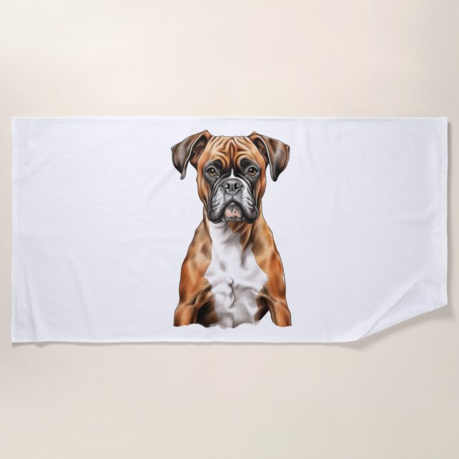 Serviette De Plage Les potes de boxer les mignons dessins pour chien  (Devant)