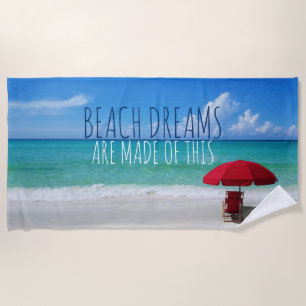 Serviette De Plage Les rêves de plage citent la photographie moderne