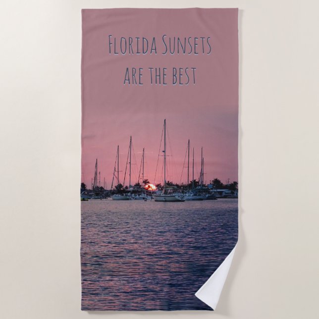 Serviette De Plage Les Sunsets Floride sont les meilleurs (Devant)