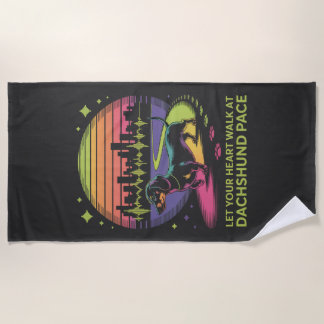 Serviette De Plage Let Your Heart Walk At Dachshund Pace