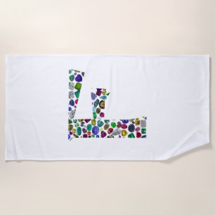 Serviette De Plage Lettre "F" Beach Towel