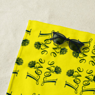 Serviette De Plage Lettres d'amour : Fusion de la typographie et de l