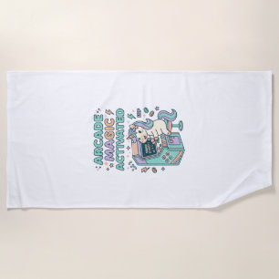 Serviette De Plage Licorne Arcade Magie Activée Produit Tendance Grap
