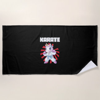 Serviette De Plage Licorne de karaté mignonne Karaté arts martiaux ja