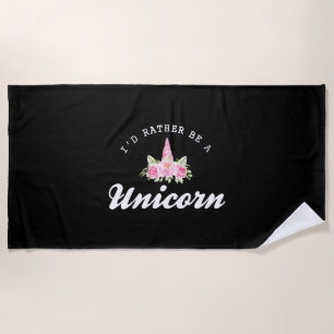 Serviette De Plage Licorne Je préférerais être une licorne