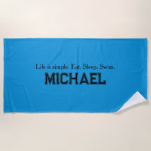 Serviette de plage Life is Simple