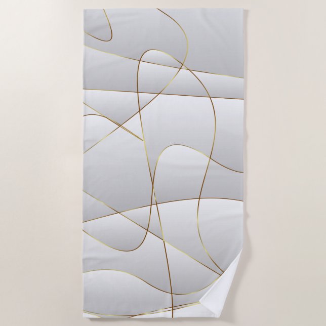 Serviette De Plage Lignes d'or (Devant)