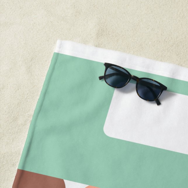 Serviette De Plage Lignes et rectangles (En situation)
