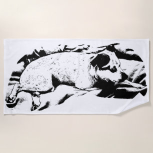 Serviette De Plage Lignes minimales, Nappeur de Snowbird