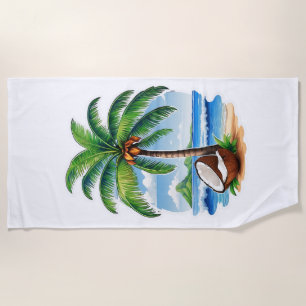 Serviette De Plage L'île tropicale des Cocotiers