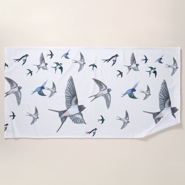 Serviette De Plage L'Illustration De L'Avalière Volante (Devant)