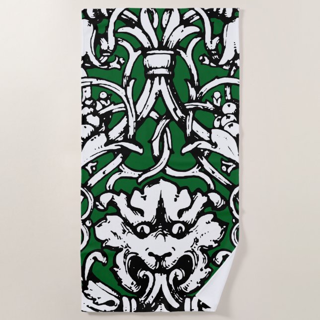 Serviette De Plage Lion de nouage du début du XXe siècle (Devant)