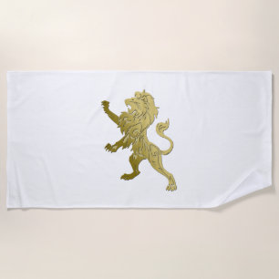Serviette De Plage Lion royal doré