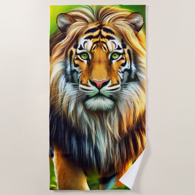 Serviette De Plage Lion Tiger (Devant)