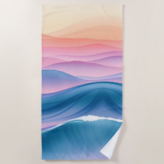 Serviette De Plage Liquide Abstrait de la houle de Pêche