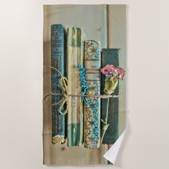 Serviette De Plage Lire le cadeau des amoureux (Devant)