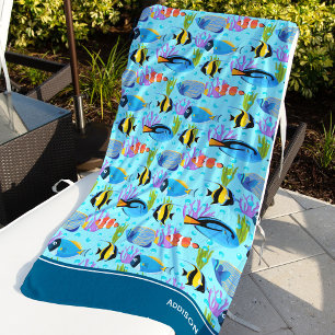 Serviette De Plage Little Kids Ocean Fish Motif