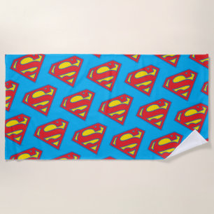 Serviette De Plage Logo classique Supergirl avec fond bleu