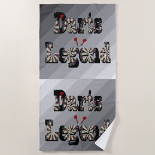 Serviette De Plage Logo de l'image Darts Legend,