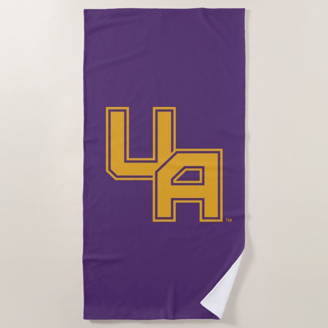 Serviette De Plage Logo de l'Université d'Albany Initials (Devant)