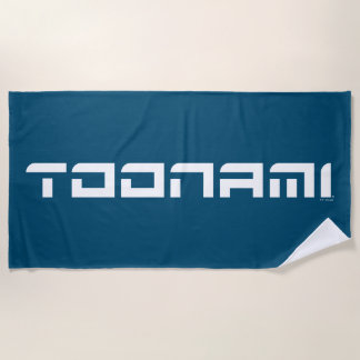 Serviette De Plage Logo de police futuriste Toonami