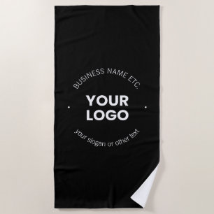 Serviette De Plage Logo de votre entreprise et texte modifiable Noi