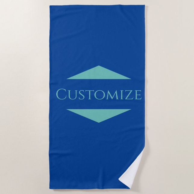 Serviette De Plage Logo d'entreprise personnalisé (Devant)