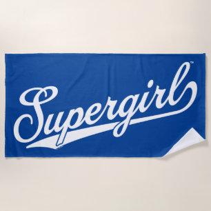 Serviette De Plage Logo du nom étoilé Supergirl Baseball