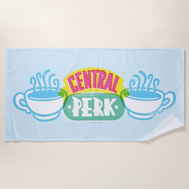 Serviette De Plage Logo Neon Central Perk (Devant)