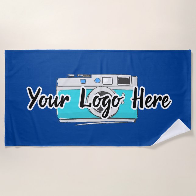Serviette De Plage Logo personnalisé de l'entreprise Utilisation du l (Devant)
