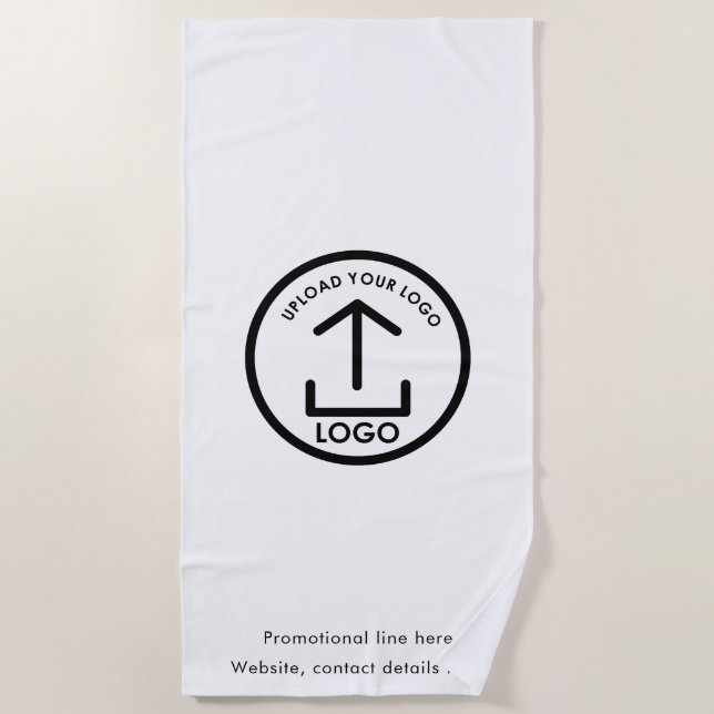 Serviette De Plage Logo personnalisé et pool de texte professionnel p (Devant)