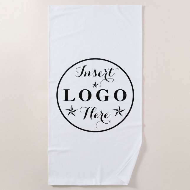 Serviette de plage Logo personnalisée pour marque  (Devant)