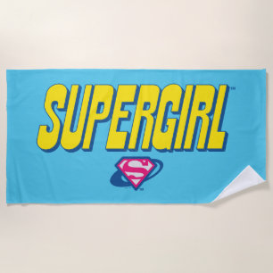 Serviette De Plage Logo Pop Supergirl