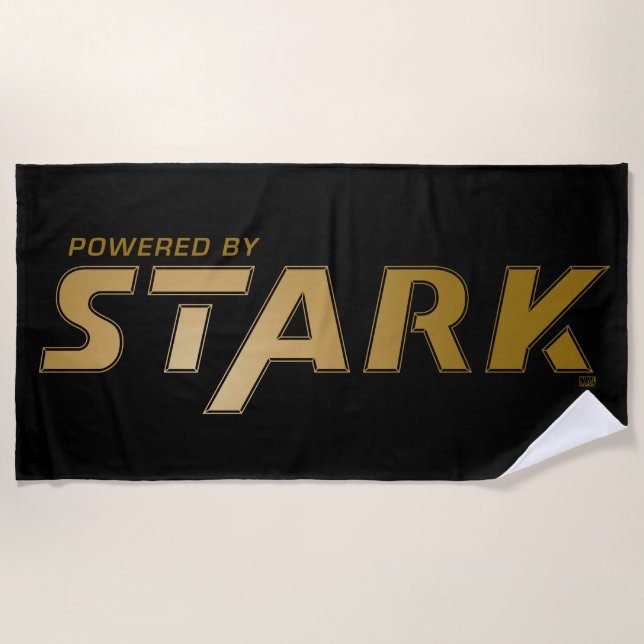 Serviette De Plage Logo Propulsé par Stark (Devant)