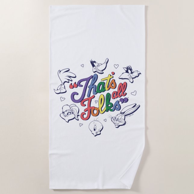 Serviette De Plage LOONEY TUNES™ - C'est tout le monde ! Insigne de f (Devant)
