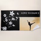 Serviette de plage "LOVE TO DANCE".