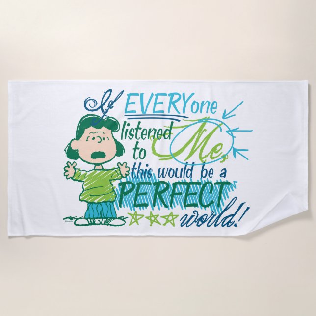 Serviette De Plage Lucy "Si Tout Le Monde M'Écoutait..." (Devant)