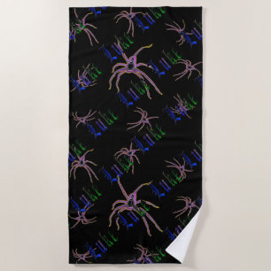 Serviette De Plage Luke Noms Avec Araignées,