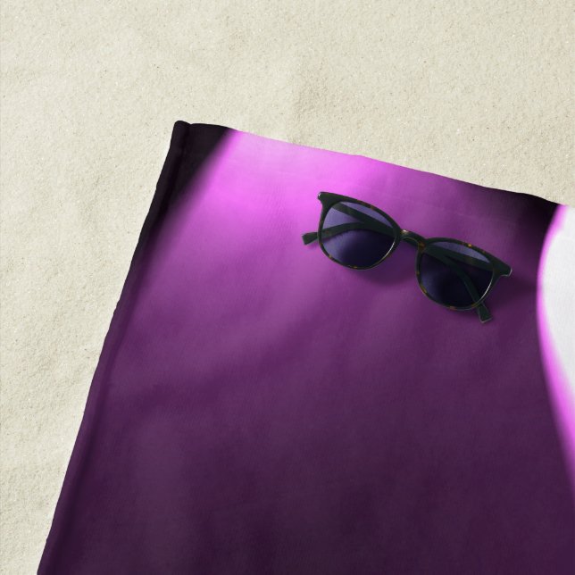 Serviette De Plage Lumières Twirling Violet (En situation)