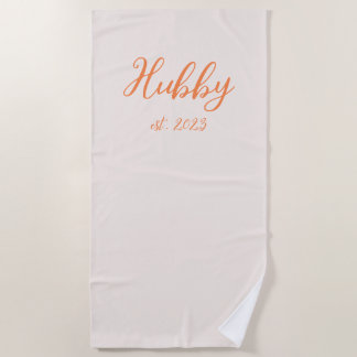 Serviette De Plage Lune de miel de mariée personnalisée Correspondanc