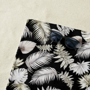 Serviette De Plage luxueux feuillage tropical Monogramme Yoga Mat