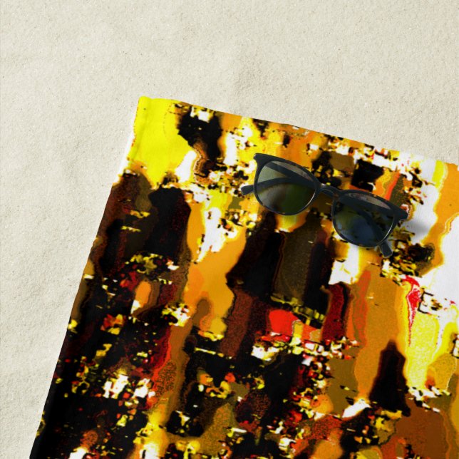 Serviette De Plage Luzes foscas de vela sob uma placa de gelo (En situation)