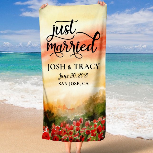 Serviette De Plage M. et Mme Mariage personnalisé Don, Fiançailles (Mr and Mrs Personalized Wedding Gift, Engagement Beach Towel)