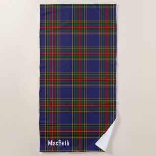 Serviette De Plage MacBeth Clan Tartan Plaid Beach Towel